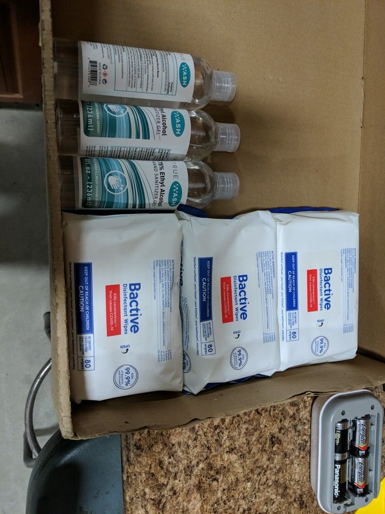 Disinfectant Wipes And Hand Sanitizer