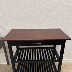 Wooden Kitchen Cart Island with Drawer. Table