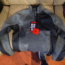 Spyder Men's Half Zip Sweater Gait Knit Pullover Jacket Regular, Regular, Gray)
