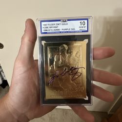 24k Gold Plated Kody Bryant Purple Signature Card