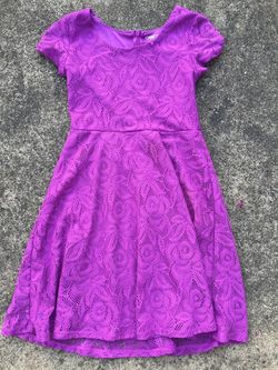 Cherokee girl lace dress purple size large 10/12
