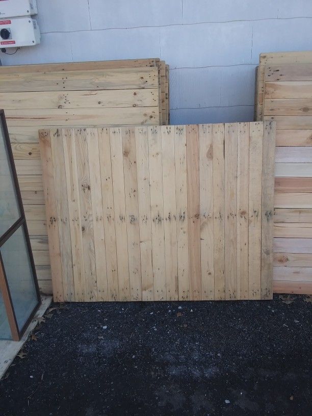 Wooden fence panels