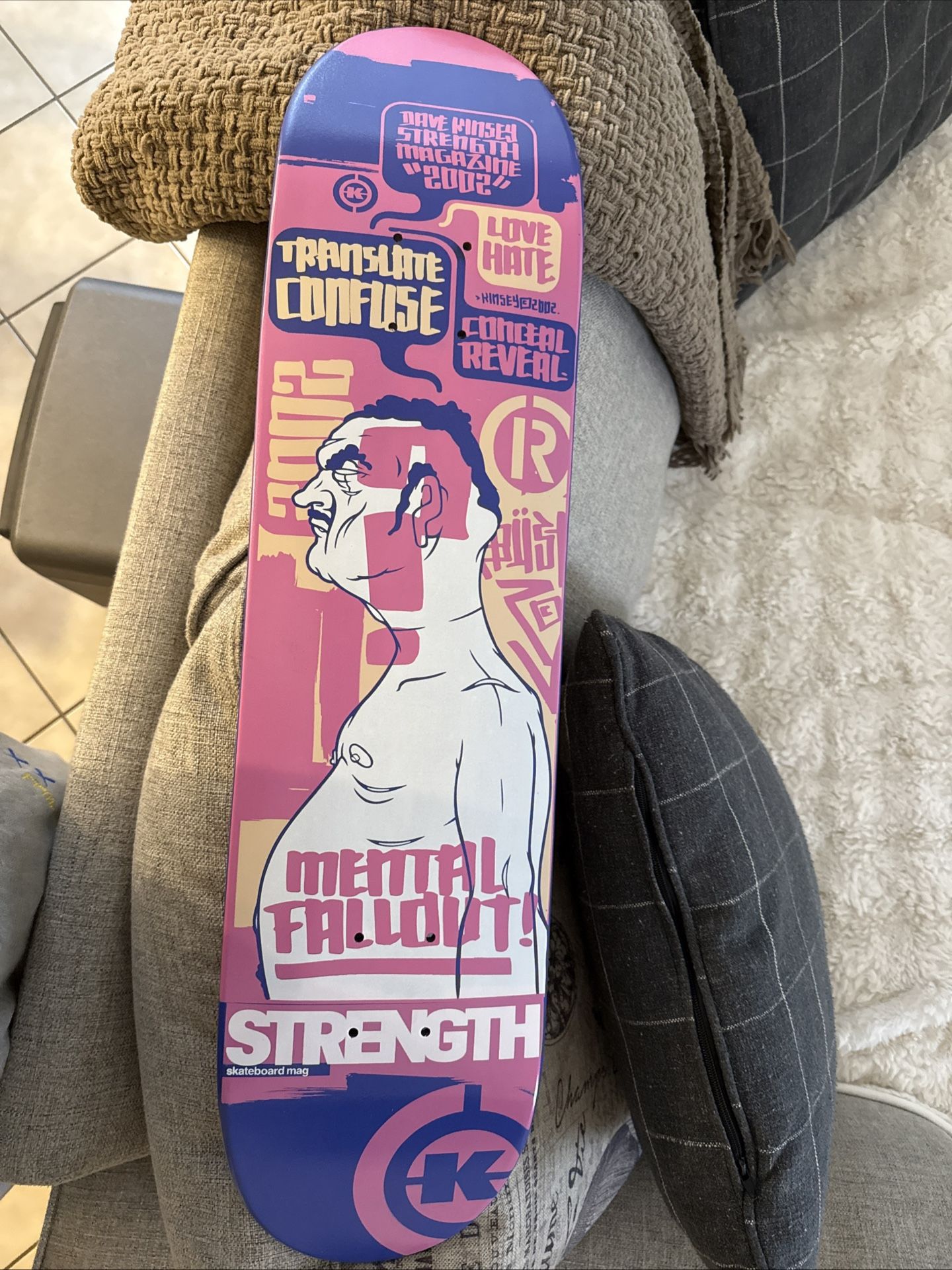 Dave Kinsey x Strength 'Mental Fallout' Skateboard Skateboard NIP