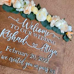 Wedding Signs With Flowers