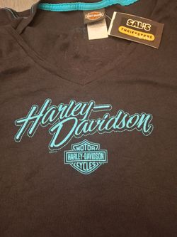 Harley-Davidson woman's  3X sleepwear t shirt Blue and black Motorcycle Bike