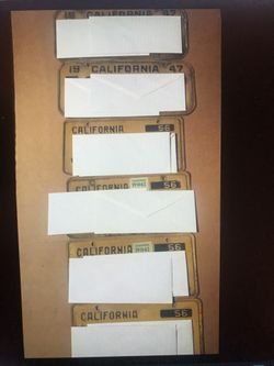 Vintage clear license plate sets 1956 1947