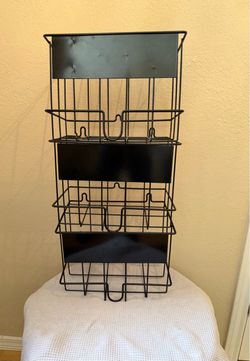 Black metal baskets