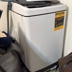 Portable Washing Machine, 11Lbs Capacity Full-automatic Washer with 8 Wash Programs, LED Display, 10 Water Levels, Compact Laundry Washer and Spinner 