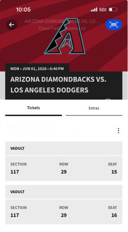 AZ Diamondbacks vs LA Dodgers 6/1