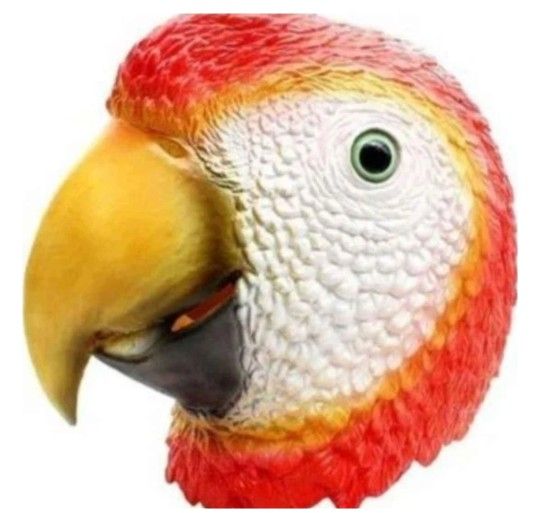 PartyHop - Red Parrot Mask - Latex Animal Bird Head Mask Halloween Party Costume for Adults and Kids
Fabric Type

【SIZE】 Free size. (One size fits mos