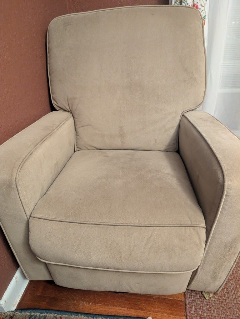 Velour Swivel Recliner