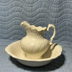 Large Pitcher And Basin
