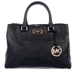 Michael Michael Kors Grained Leather Satchel Handbag Purse
