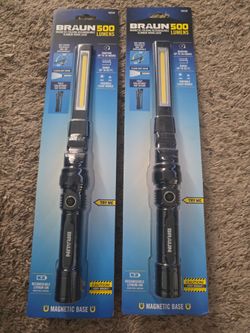Braun 500 Lumen Rechargeable Work Light – 2 Pack