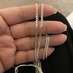 Real 925 Sterling Silver Chain Necklace 