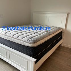 Bed frame with mattress queen size