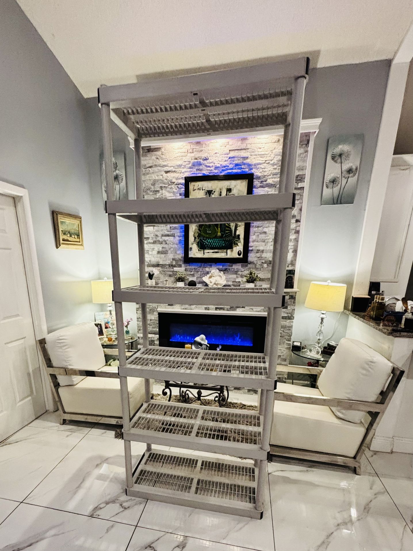 🛠️ Heavy-Duty Plastic Shelving Unit – 6 Tiers