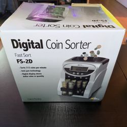 Royal Sovereign FS-2D Digital Coin Sorter Silver Tested Working