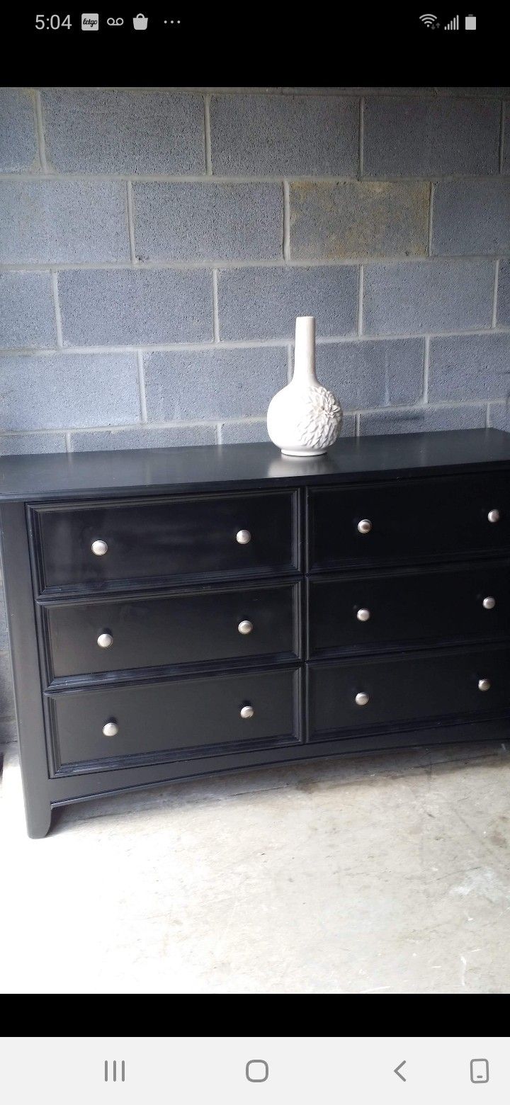 IKEA BLACK DRESSER 6 BIG DRAWERS ALL DRAWERS SLIDING SMOOTHLY