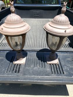 Post Light with Pier Mount Adapter for pair