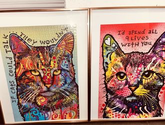 Cat puzzle framed