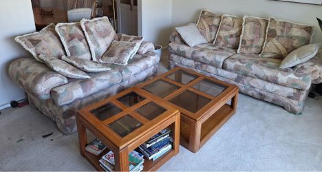 2 couch set + end tables