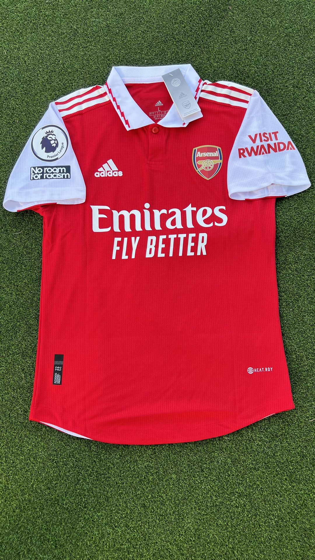 2023 Arsenal Home Soccer jersey Player Material Premier League Emirates Gunners G.Jesus Gabriel Jesus 9 Visit Rwanda
