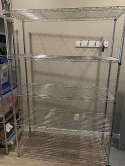 5-tier Chrome Shelving Unit/ Storage