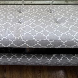Grey Ottoman For Storage