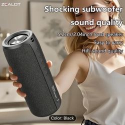 ZEALOT S51 Wireless Speaker, Dual Pairing, 1800mAh Battery, 10 Hours Playtime Loud Stereo, Booming Bass, Charging Cable, Black