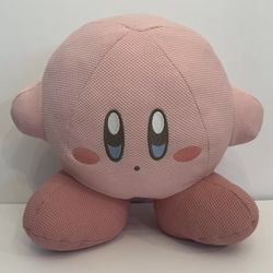 Kirby of the Stars 13" Waffle Knit Pink Stuffed Animal Plush Toreba Nintendo