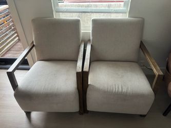 Pair of Beige arm chairs