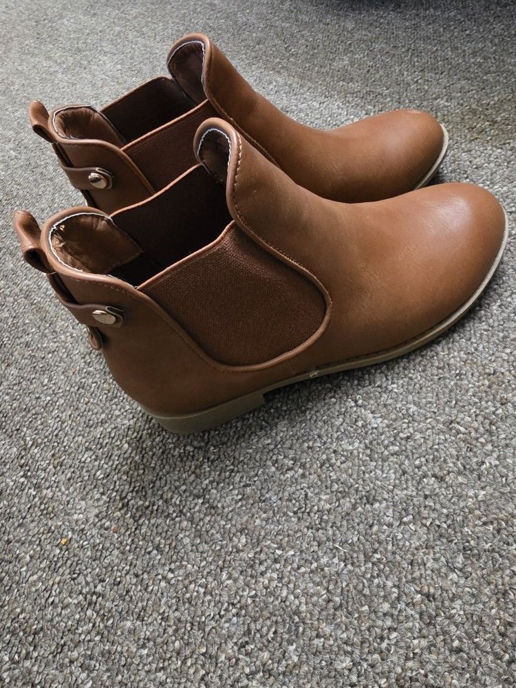 Top Moda Camel Faux Leather Boots