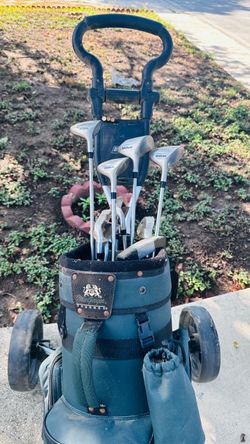 Golf Cart and misc golf clubs