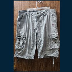 Men's Grey Cargo Shorts