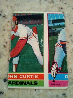 Vintage 1976 Topps baseball John Curtis one of a kind rare misprint/ card # 239 & front half of another card