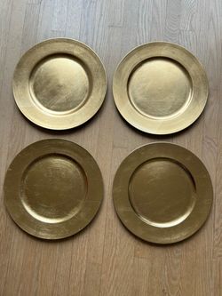 Twelve (12) Gold Chargers - 13 inches