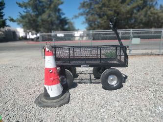 Black steel 1.200 pound capable gorilla utility cart