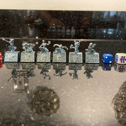 6 Monopoly Marvel Spider-Man 1.5” Token Game Pieces and 3 Dice 