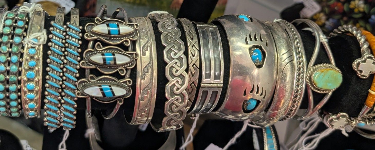 Art Deco Taxco Sterling Silver Paneled Geometric Bracelet