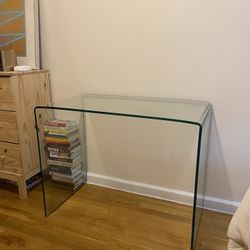 Glass Waterfall Desk - Brand New