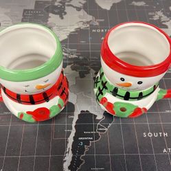 Ceramic Snowman Christmas Mugs