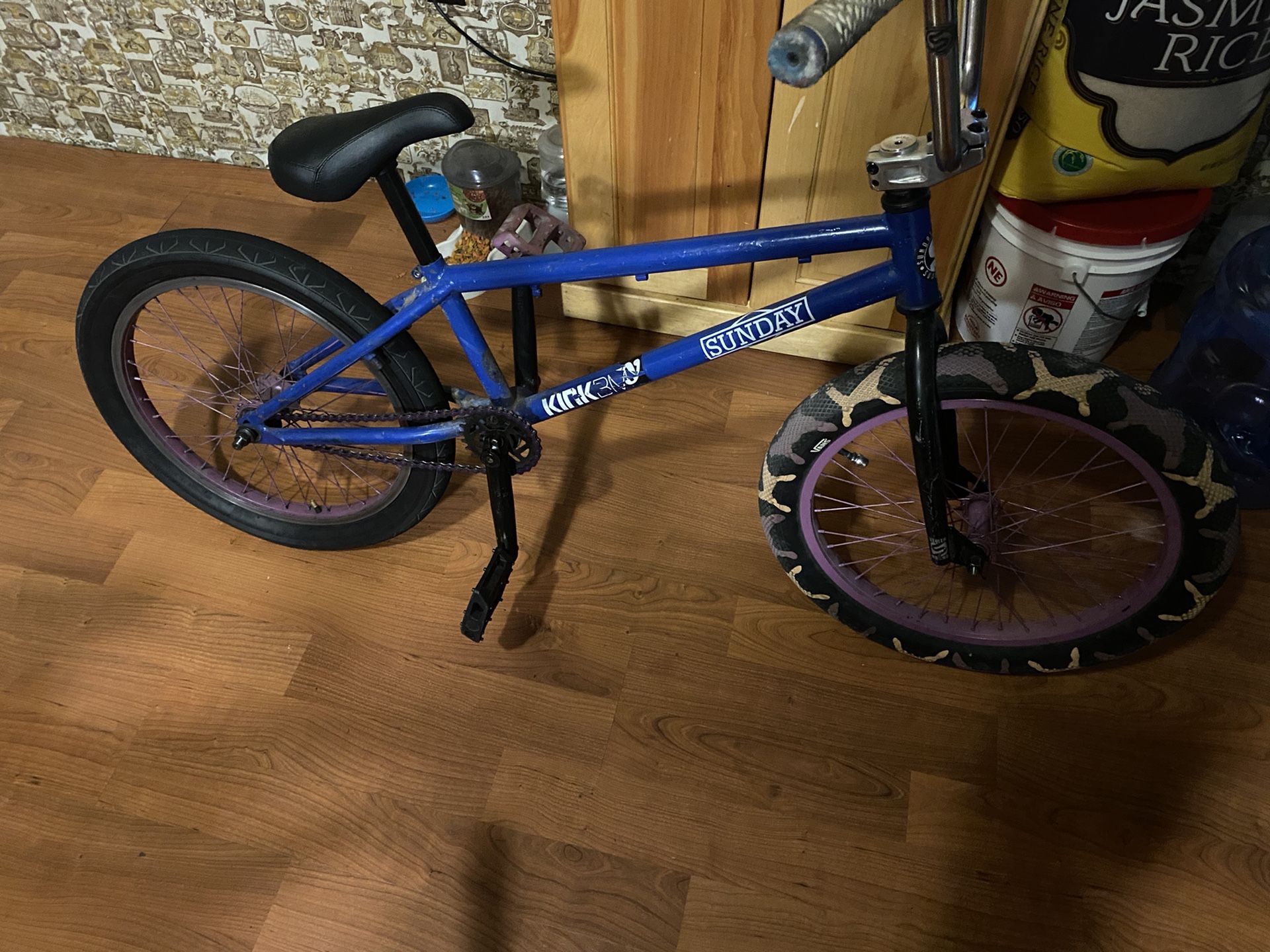 Bmx Bike Back Tire Flat Lot Of Work Put Into It 