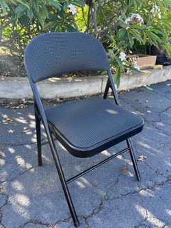 Black Padded Folding Chair