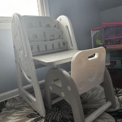 Desk, high chair