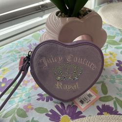 New Juicy Couture Juicy Kingdom Heart Wristlet & Mini Wristlet Purse