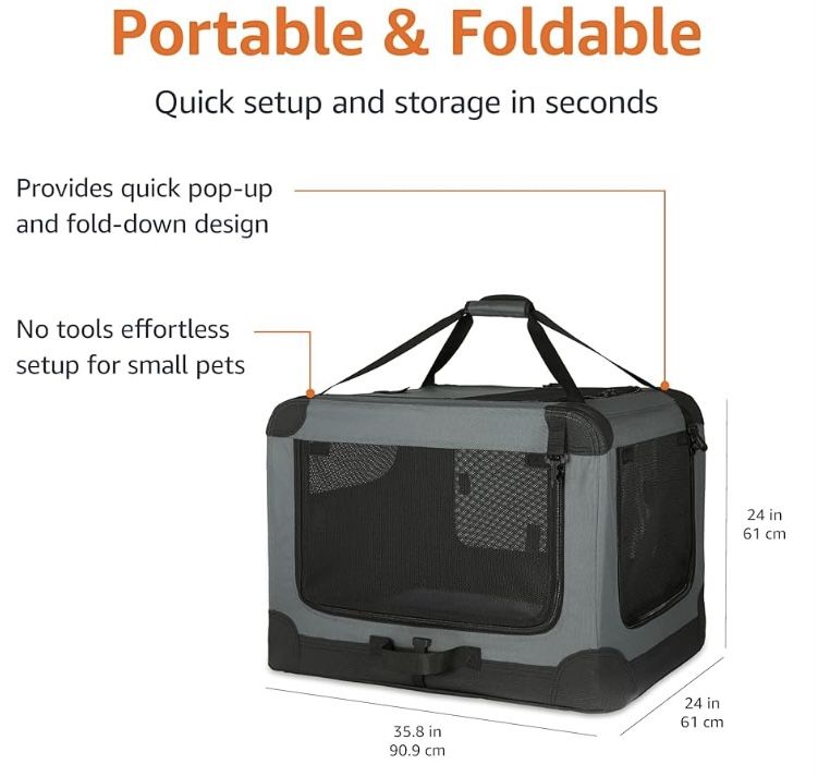 New Portable Soft-Sided Folding Travel Crate