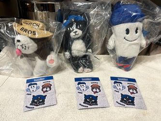 Dutch Bros Plushies - Nitro, Mocha & Joe w/sticker sheets