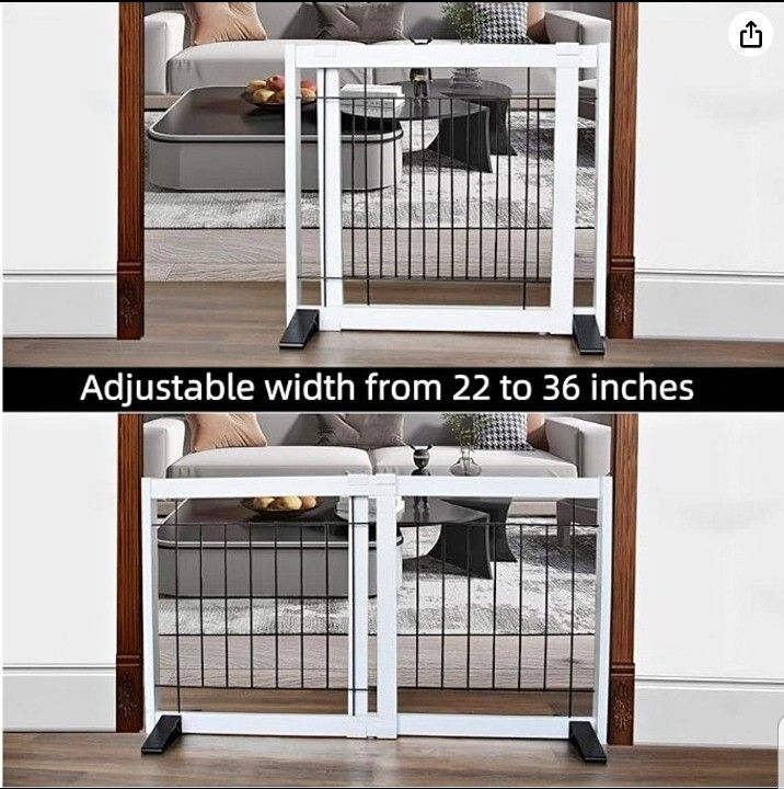 Freestanding Pet Gate, 36"Wide