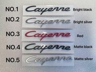 Porsche Cayenne Rear Trunk Emblem in Black/Silver/Red 2011-2025+